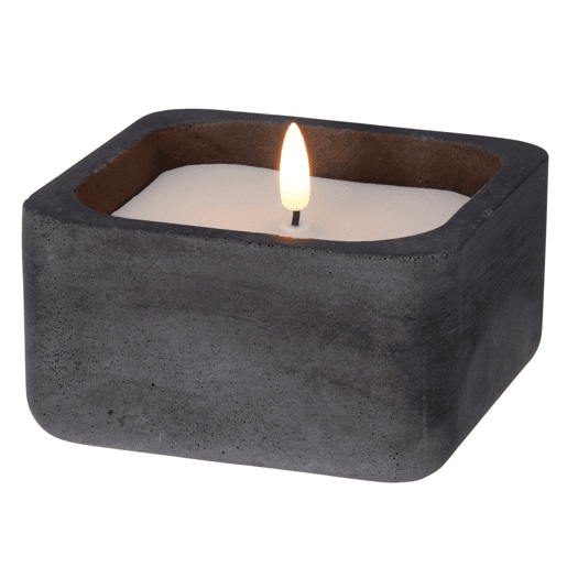 WELL HOME - Pacote de 3 velas LED quadradas pretas