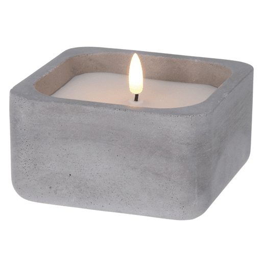 WELL HOME - Pacote de 6 velas LED quadradas cinza