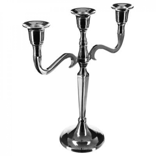 WELL HOME - Candelabros modernos de metal com 3 braços 22,5x9,1x26,5cm