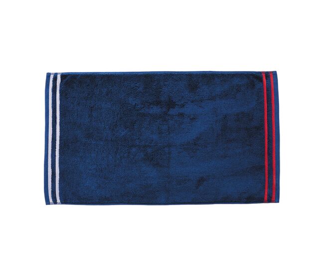 Alfombra de baño 50x80cm 100% algodón 800gsm rizo teñido color azul marino el ganso