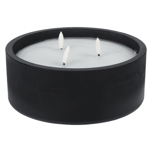 WELL HOME - Pacote de 6 velas LED redondas pretas