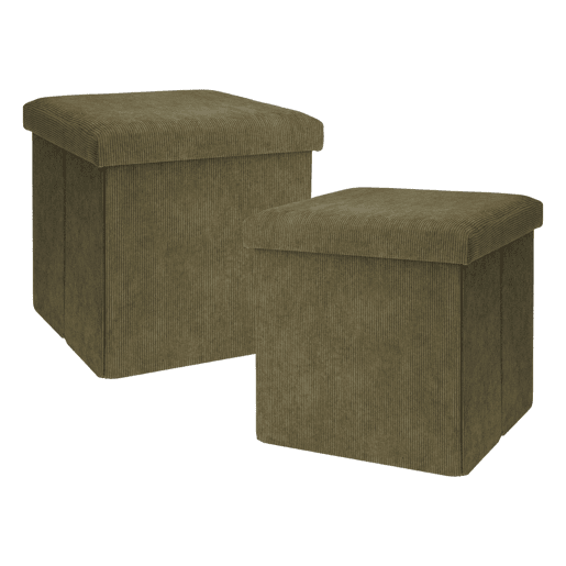 WELL HOME - Pack 2 Bancos de Organização Verde Escuro