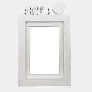 Moldura de mesa ou parede  Modelo ''ABUELA''  Tamanho da moldura 24,5x17,5cm para fotos 13x18cm  Cor branca
