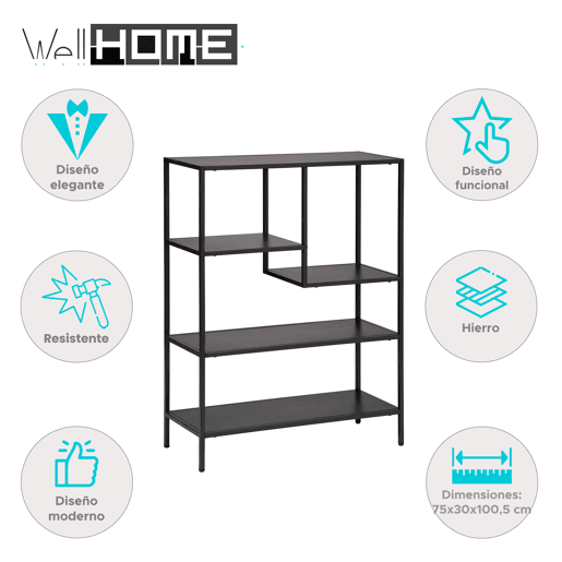 WELL HOME - Estante Drop 5 níveis WELL HOME - Estante Drop 5 níveis