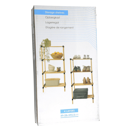 WELL HOME - Pack 2 Sapateiras 4 prateleiras madeira e metal