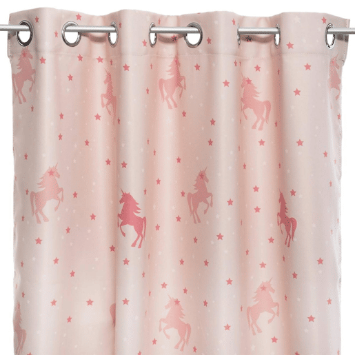 WELL HOME - Cortina blackout infantil Unicórnio rosa 140x250cm WELL HOME - Cortina blackout infantil Unicórnio rosa 140x250cm