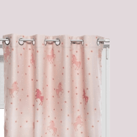 WELL HOME - Cortina blackout infantil Unicórnio rosa 140x250cm WELL HOME - Cortina blackout infantil Unicórnio rosa 140x250cm