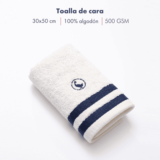 Toalha de rosto em cor bege 30x50cm 100% Algodão 500GSM El Ganso