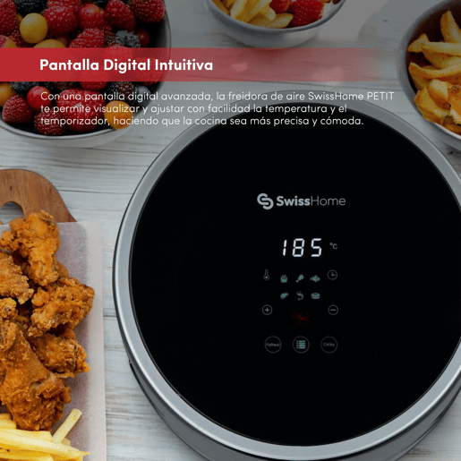 Fritadeira de ar com display digital e temperatura ajustável SwissHome