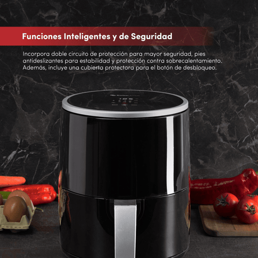 Fritadeira de ar com display digital e temperatura ajustável SwissHome
