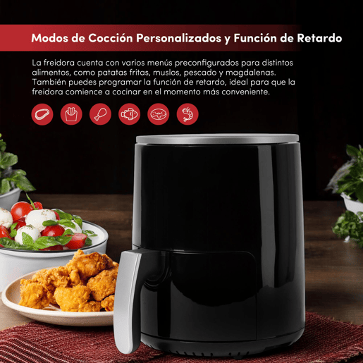 Fritadeira de ar com display digital e temperatura ajustável SwissHome