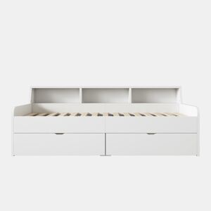 Sofá-cama - Sofá-cama 90x200 cm com 2 gavetas - Branco