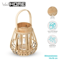 WELL HOME - Lanterna de vime Rania 14x16cm