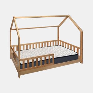 Conjunto Cama Cabine Infantil ''Bosco'' 90x190cm + Colchão ZENT ROLLER 90x190cm (Altura 17cm), Respirável, Adaptável e Térmico