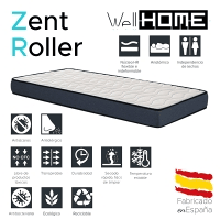 Conjunto Cama Cabine Infantil ''Bosco'' 90x190cm + Colchão ZENT ROLLER 90x190cm (Altura 17cm), Respirável, Adaptável e Térmico