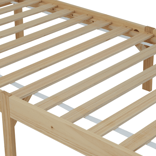 Cama individual de madeira 90x200cm - Branco