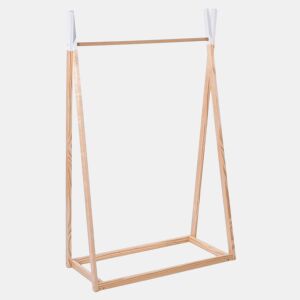 Well Home - Cabide Infantil de Madeira - Cor Natural H.126 cm prático e espaçoso