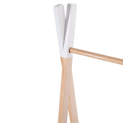 Well Home - Cabide Infantil de Madeira - Cor Natural H.126 cm prático e espaçoso