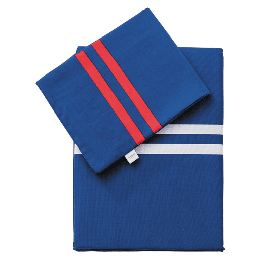 Conjunto de 3 peças Azul Marinho (Capa de Edredão ÚNICA 155x200+30cm + Lençol de Baixo 90x200+30cm + Capa de Almofada 45x115cm) 100% Algodão 180TC El Ganso