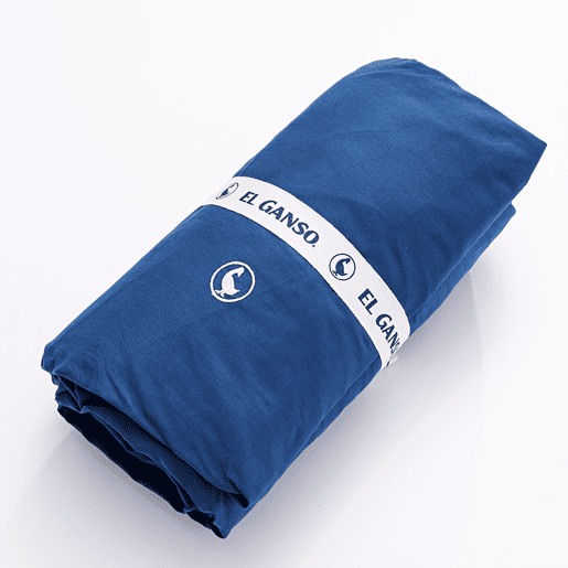 Lençol justo (200x200+aba 30cm) 100% Algodão 180TC azul marinho logotipo bordado El Ganso