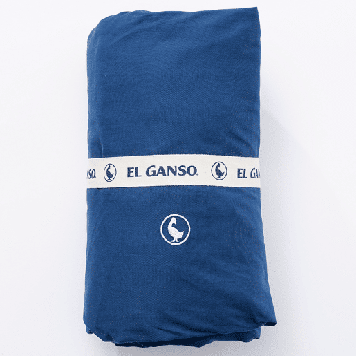 Lençol justo (200x200+aba 30cm) 100% Algodão 180TC azul marinho logotipo bordado El Ganso