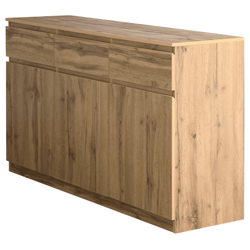 Aparador com 3 portas e 3 gavetas - aglomerado de partÃculas - Natural Aparador com 3 portas e 3 gavetas - aglomerado de partÃculas - Natural