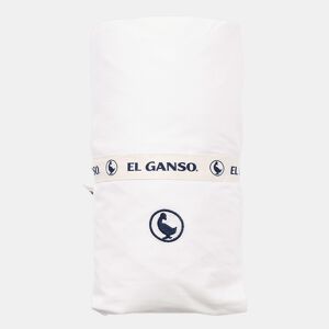 Lençol justo (90x200+aba 30cm) 100% Algodão 180TC cor branca logótipo bordado El Ganso