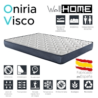 Colchão ONIRIA VISCO, Medida 90x190cm (altura 18cm), Respirável, Adaptável, Hipoalergênico