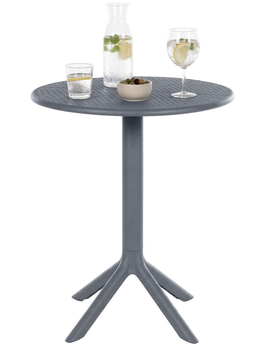 Mesa redonda lacota de 60 cm plástico antracita ø 60 cm