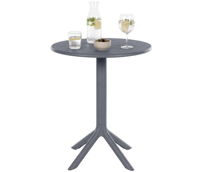 Mesa redonda lacota de 60 cm plástico antracita ø 60 cm