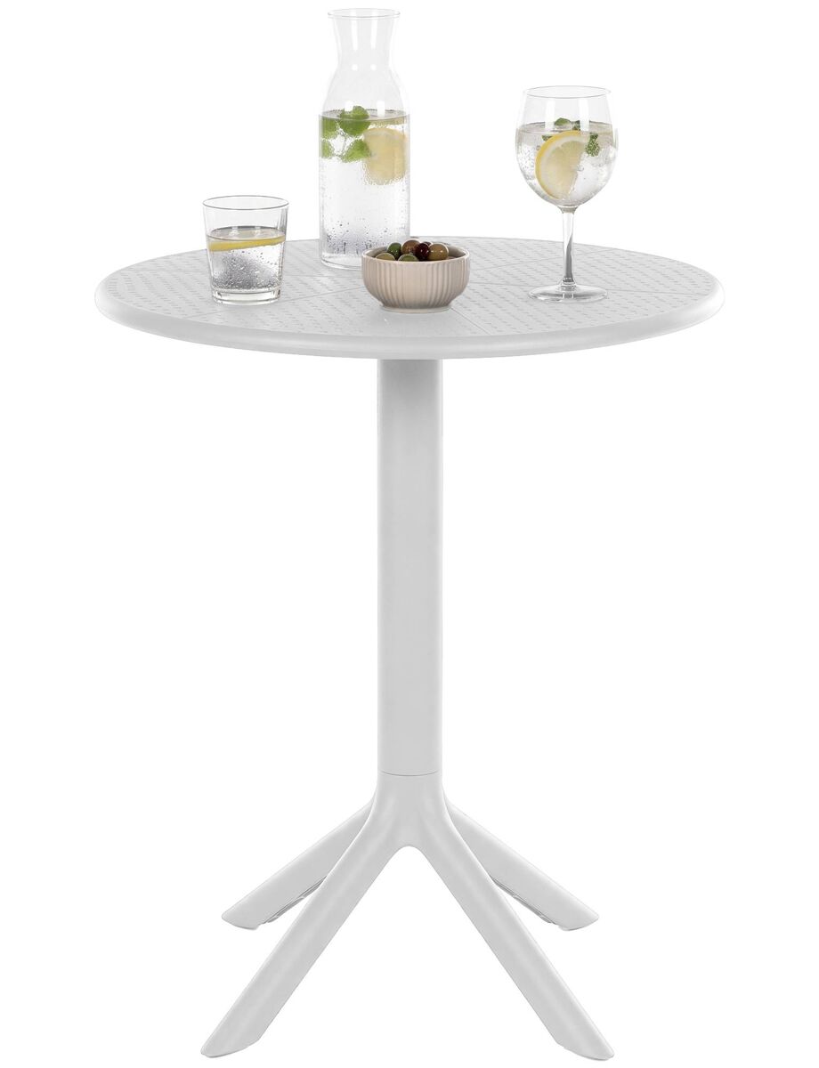 Mesa redonda lacota de 60 cm plástico blanco ø 60 cm