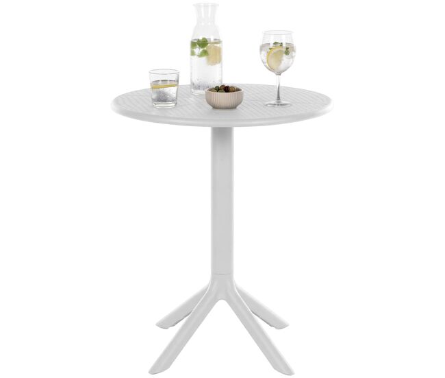 Mesa redonda lacota de 60 cm plástico blanco ø 60 cm