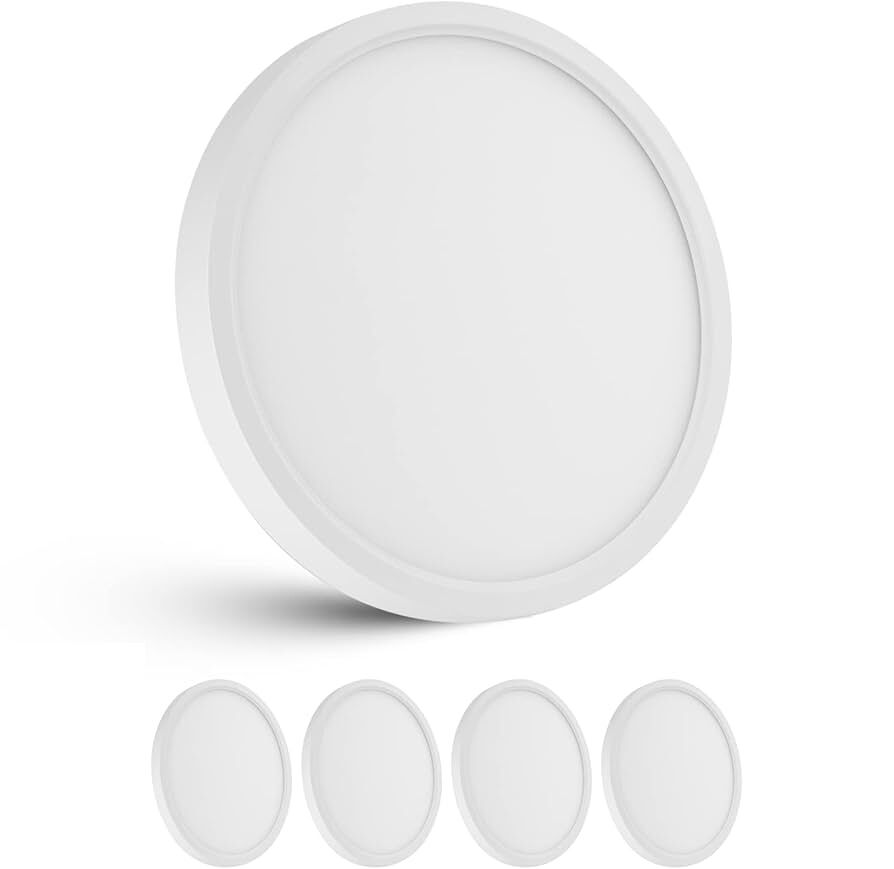 Plafón LED Pack 4 Lámpara de Techo Redondo 4000K