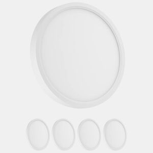 Plafón LED Pack 4 Lâmpada de Techo Redondo 24W 4000K Branco Neutro Diâmetro 23cm IP44