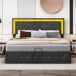 Cama con almacenamiento 200x180 Cama con almacenamiento 200x180 Negro