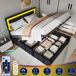 Cama con almacenamiento 200x180 Cama con almacenamiento 200x180 Negro