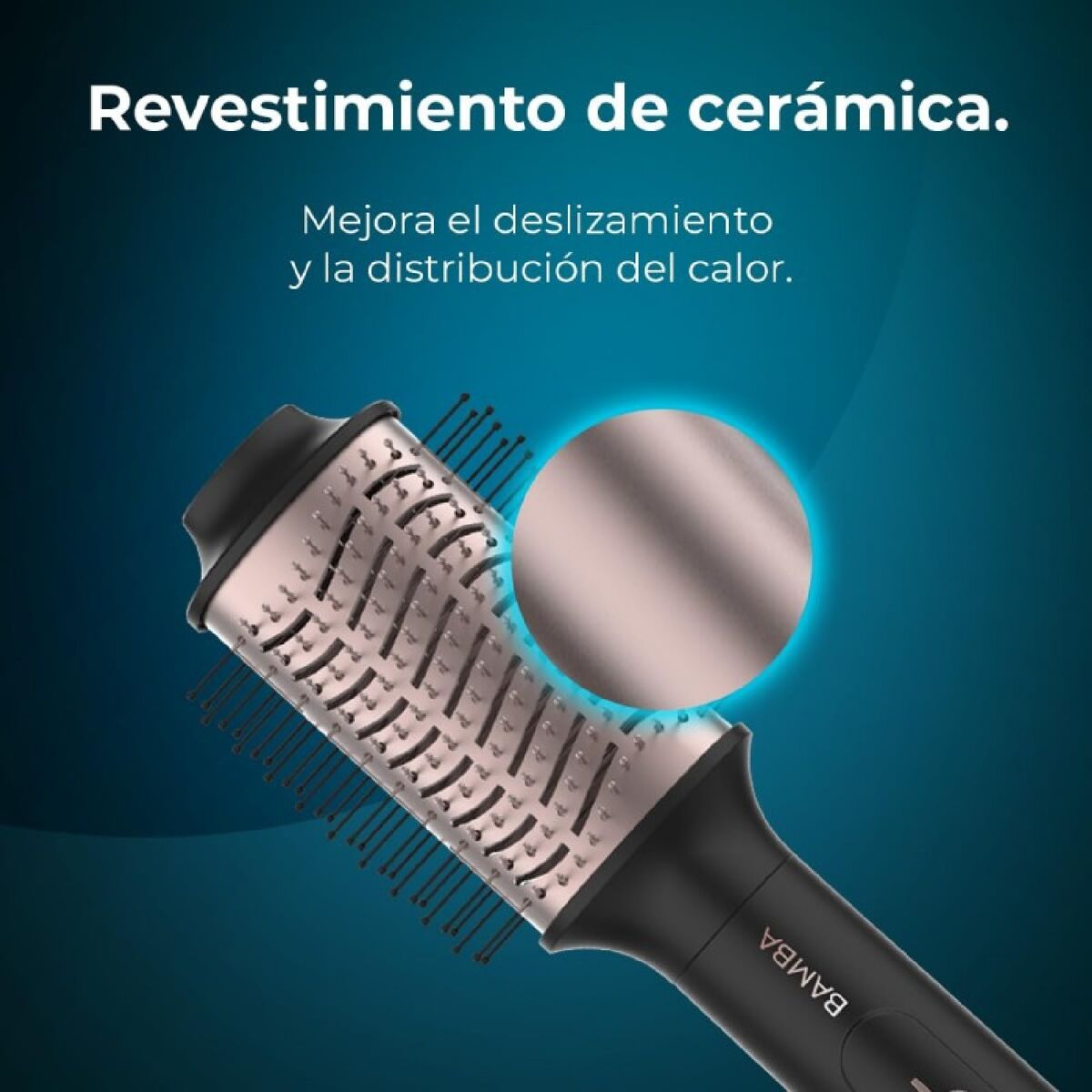 Cepillo de aire Cecotec Bamba CeramicCare Single 1200W 2 velocidades 3 temperaturas negro