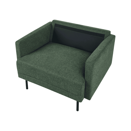 Poltrona BREDA Tecido Verde escuro Poltrona BREDA Tecido Verde escuro