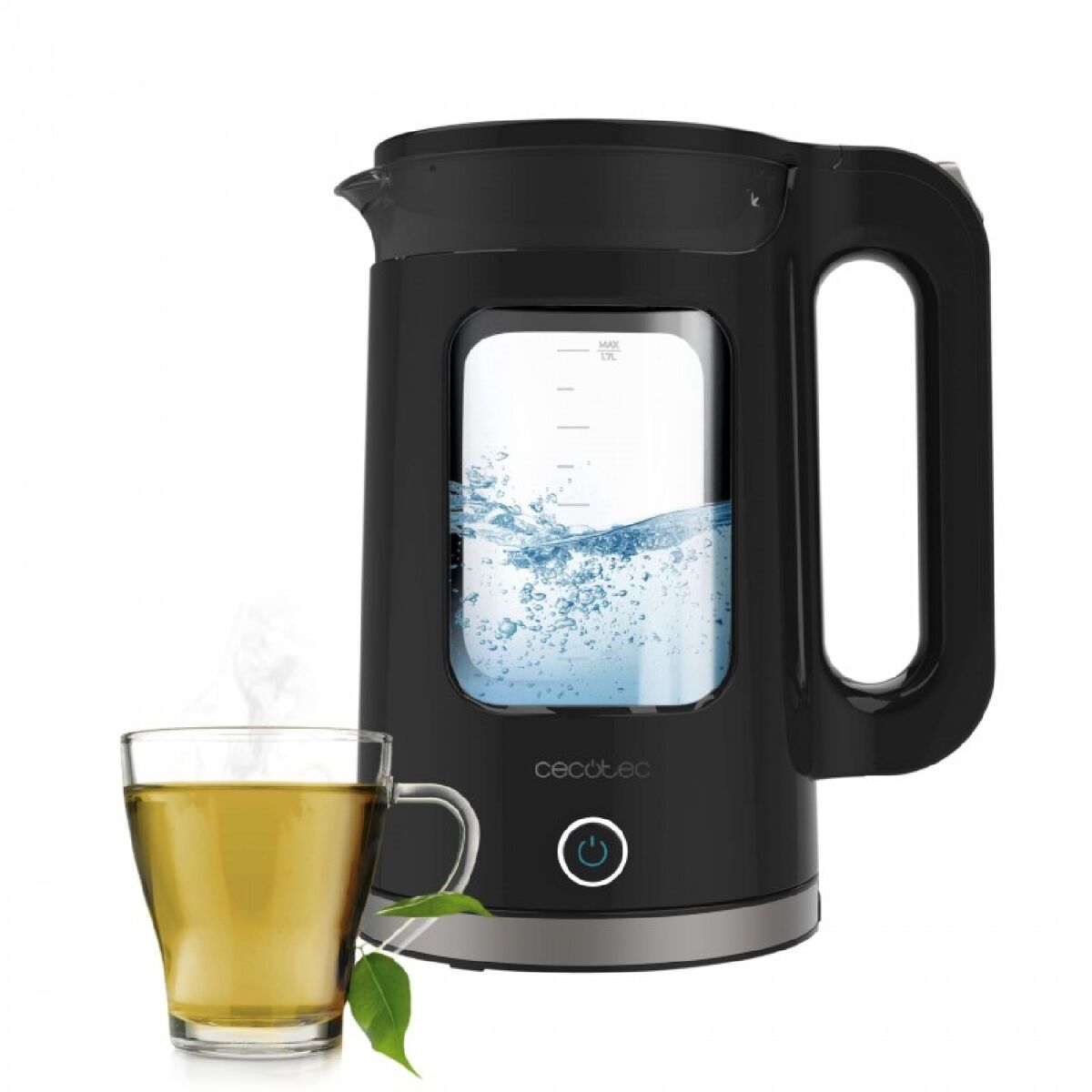 Hervidor de agua Cecotec Thermosense 330 Glassy 2200W base con g