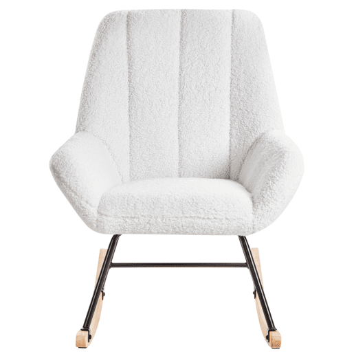 Poltrona de Baloiço KINNO Bouclé Branco creme