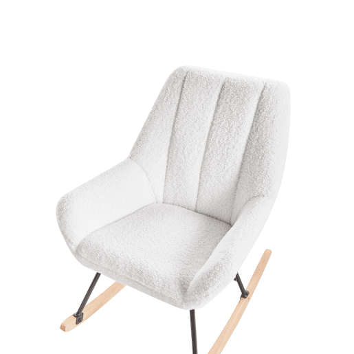 Poltrona de Baloiço KINNO Bouclé Branco creme
