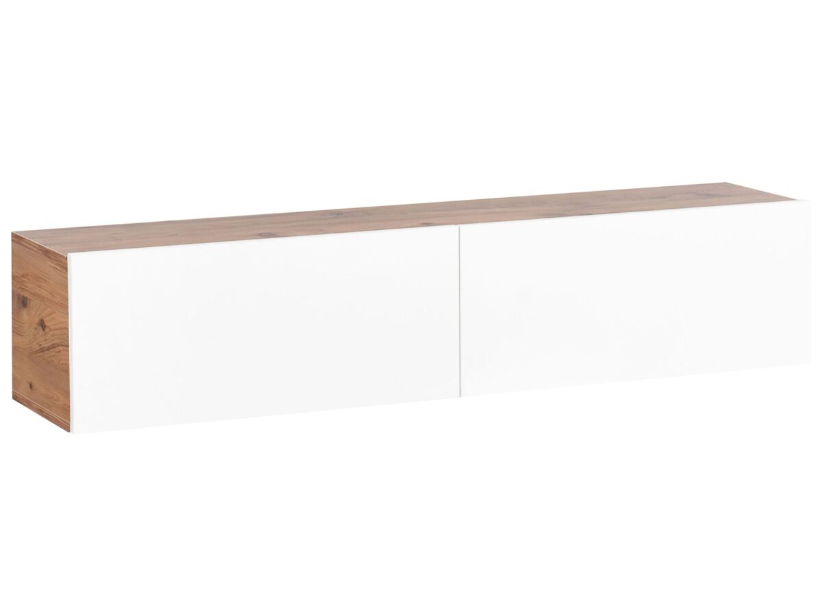 Beliani Mueble TV GLADSTONE 140 Blanco/ Madera