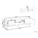 Beliani Mueble TV GLASTONBURY 140 Beliani Mueble TV GLASTONBURY 140 Blanco/ Negro