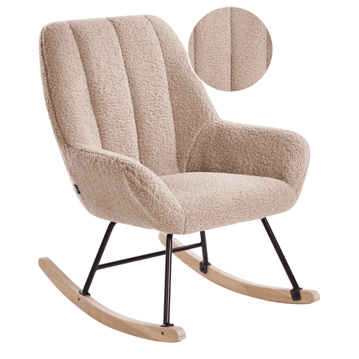 Poltrona de Baloiço KINNO Bouclé Creme