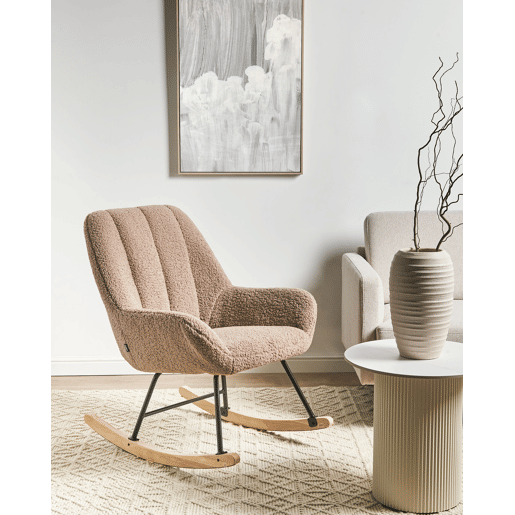 Poltrona de Baloiço KINNO Bouclé Creme