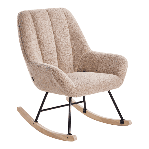 Poltrona de Baloiço KINNO Bouclé Creme