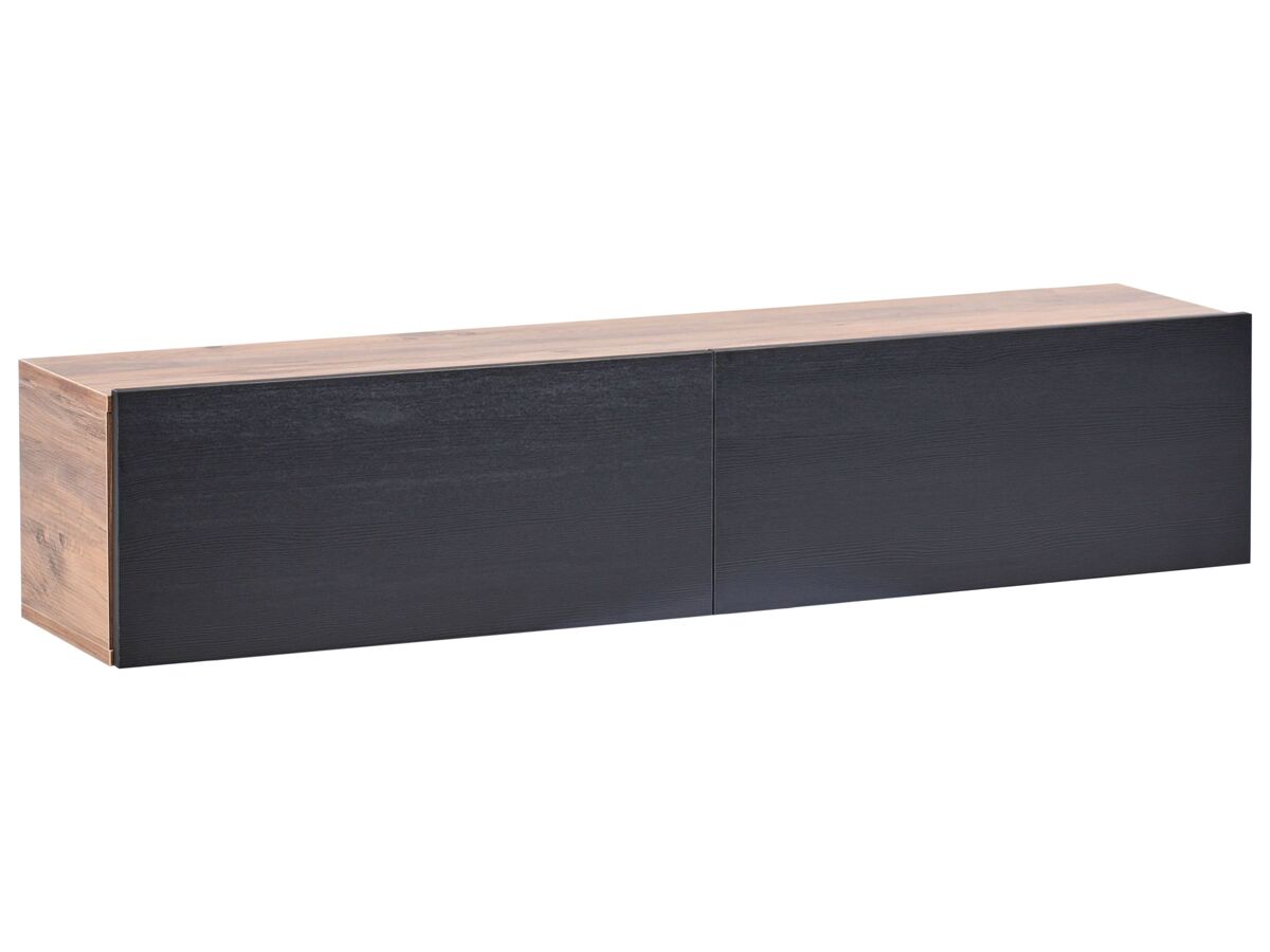 Beliani Mueble TV GLADSTONE 140 Negro/ Madera