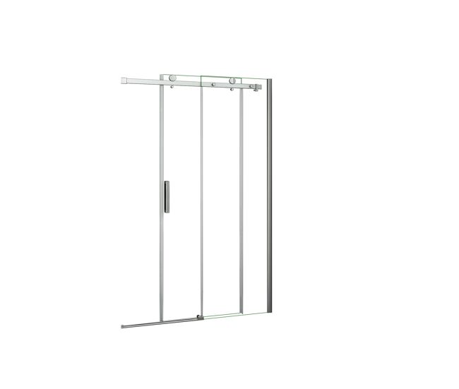 Aica mampara de ducha corredera frontal perfil cromado vidrio templado 6mm (1210-1250)x1950mm