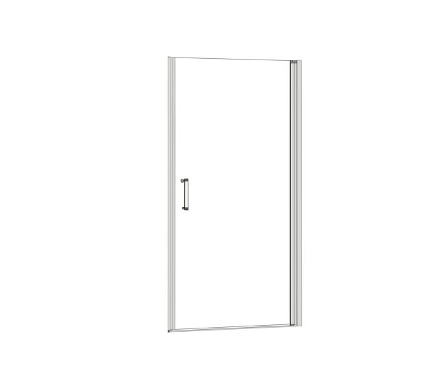 Aica mampara de ducha frontal abatible perfil gris mate vidrio 5mm (886-916)x1850mm