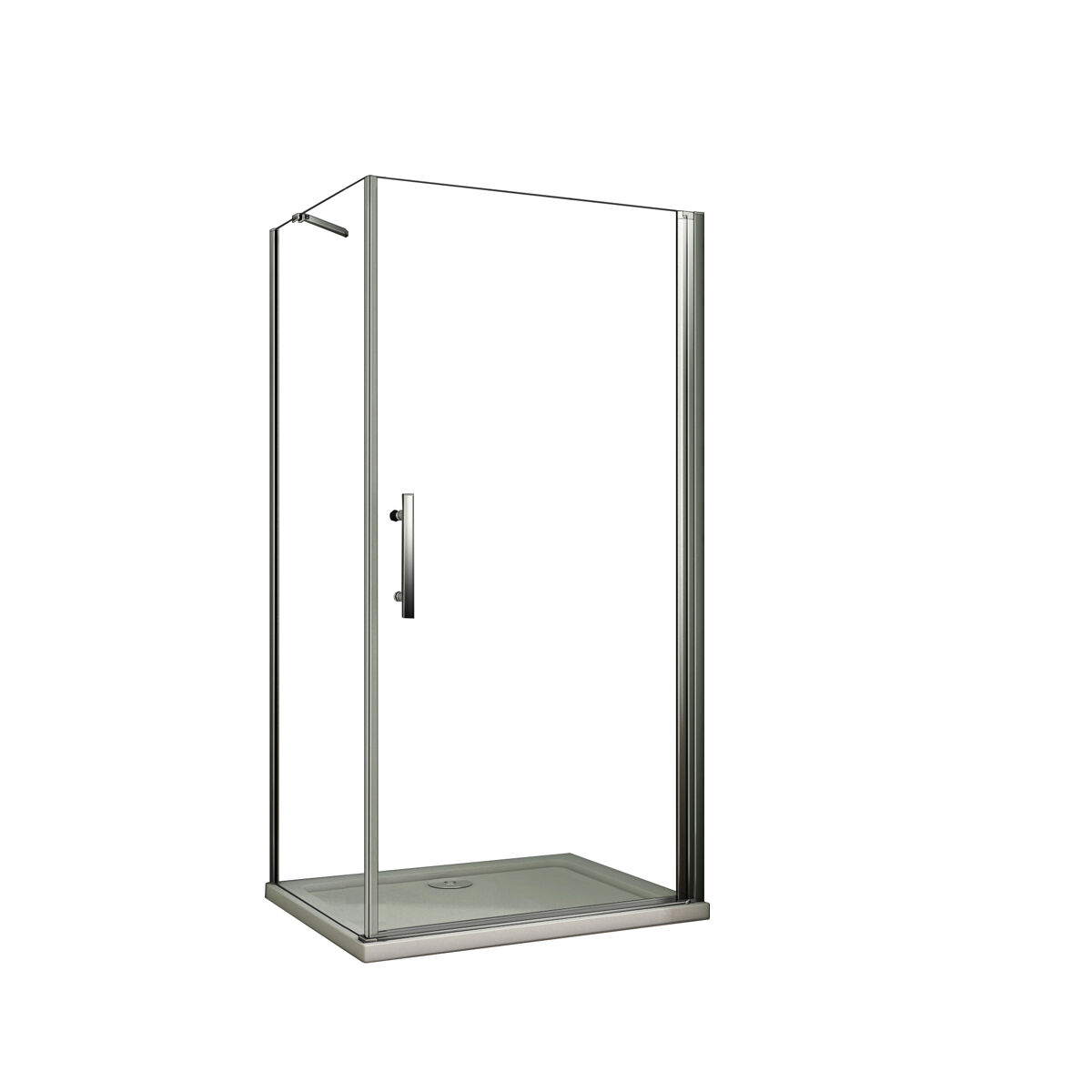 Mampara de Ducha Frontal Abatible+Panel Lateral Barra